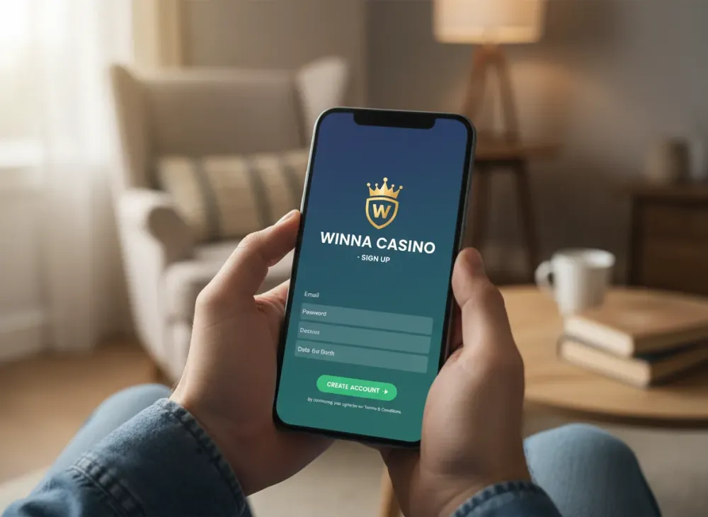 Winna sign up guide for casino account creation